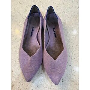 Rothy's The Point Toe Purple Ballet Flats Slip Ons Women's Size 10.5